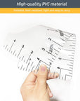 T-Shirt Ruler Guide Alignment Tool,Polyvinyl Chloride, to Center Designs T-Shirt for Adult Youth Toddler Infant (Transparent) (6Pcs)