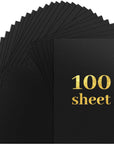 100 Sheets Black Cardstock Paper 8.5 X 11 Inch Thick Cardstock 75Lb 200 GSM Heavy Black Paper for Invitations, DIY Cards Making, Craft Projects, Stationery Printing