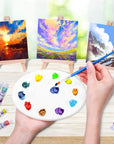 Mini Canvases 18 Pack,  Small Painting Canvas with Mini Easel 4X4 Inches Art Canvases Painting Kit for Kids Teenagers Acrylic Pouring Oil Water Color