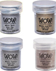 Wow! Embossing Powder Metallic Bundle: Gold, Silver, Platinum and Copper, 15Ml (1) (1, Brown)