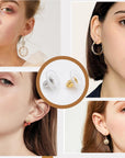 Earring Backs, Earring Safety Back Stopper Clutch Ear Locking with Pad,120Pcs Hypoallergenic Earring Backings for Studs Fishhook Heavy Earrings