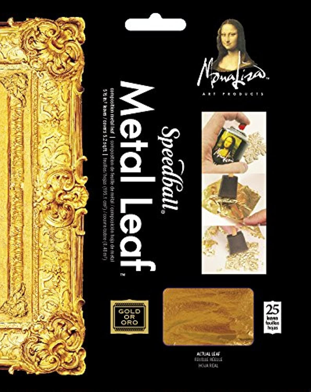 Mona Lisa Composition Metal Leaf, Gold, 25 Sheets