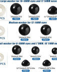 364PCS Safety Eyes,Crochet Eyes and Noses with Washers 6-18MM 10 Sizes Eyes for Amigurumi and Crocheting Animals DIY Crafts Stuffed Animal