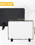 2PCS Sublimation Blank Slate Rock Stone Photo Frame 6 X 8 Inch Rectangular Custom Sublimation Slate Picture Frame Heat Transfer Rock Photo Plaque with Display Holder for Heat Press Machine
