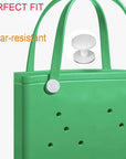 6 Sets Replacement Rivets for Beach Bag Handles Repair Replacement Rivets Button Strap Compatible for Rubber Beach Tote Bag (White)
