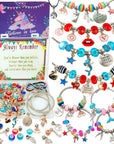 Charm Bracelet Making Kit,Jewelry Making Supplies Beads,Unicorn/Mermaid Crafts Gifts Set for Girls Teens Age 6-12