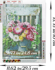 5D Diamond Art Kits for Adults,Diamond Art with Full Tools Accessories,Exquisite Flowers Inlaid with Crystal and Diamond,Good for Home Wall Decor(12X16Inch)