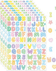 8 Sheets Letter Stickers, 960 Alphabet Stickers Vinyl Self-Adhesive Sticker Letters, Color Letters Stickers Waterproof, ABC Vinyl Self-Adhesive Sticker,Mailbox Numbers Labels DIY Crafts Art Making