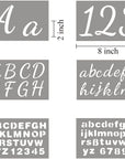 Large Letter Stencils for Painting on Wood - 44 Pack Alphabet Letter Number Stencil Templates with Signs, Reusable Plastic Stencils in 3 Fonts and 284 Designs for Chalkboard Fabric Wood Signs