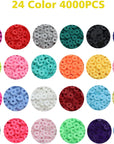 4300+ Clay Beads Bracelet Making Kit,24 Colors Flat Preppy Beads for Friendship Bracelets,Polymer Heishi Beads with Charms,Gifts Crafts Set for Girls 8-12