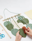 DIY Macrame Leaf Wall Hanging Beginners Macrame Kit Leaf Woven Tapestry Feather Wall Hanging DIY Macrame Kit for Adults Birthday Gift