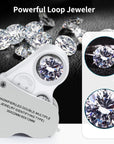 3 Pack Jewelers Loupe, 30X 60X 90X Illuminated Jewelers Eye Magnifier and Magnifying Glass Loop with UV Black Light and Bright LED Light for Gems, Jewelry, Diamond, Coins, Stamps
