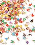 A-Z Metal Letter Charms for Jewelry Making, 200Pcs/104Pcs, Capital Alphabet Initial Charms