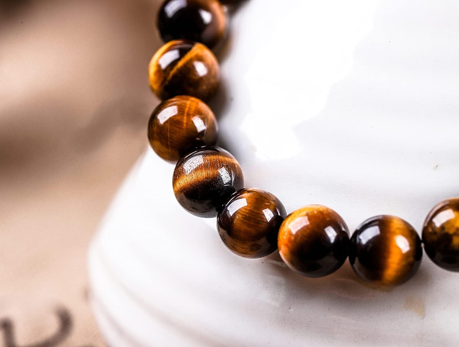 Natural Stone Beads 100Pcs 8Mm round Beads for Jewelry Making Bracelet Tiger Eye