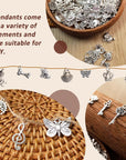200PCS Silver Alloy Charms, Silver Charms for Jewelry Making Silver Metal Charms Pendants DIY for Necklace Bracelet Jewelry Crafting