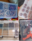 8-Grid Snack Box Container with Removable Dividers Plastic Organizer Box for Candies Snacks Electronics Jewelry Small Parts (7.3In X 4.9In)