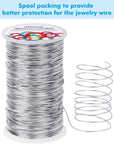 540 Feet Aluminum Wire, Bendable Craft Metal Wire 18 Gauge Flexible Beading Wire for Wreath Making Jewelry Making Floral (Silver, 1Mm)