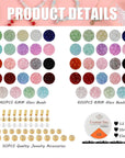 1610 PCS Glass Beads for Bracelets Jewelry Making, 24 Colors 8Mm 6Mm round Crystal Beads Bracelets Making Kits Suitable for DIY Crafts,Glass Beads for Bracelet Making Kits