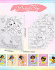 6 Pieces Black Girl Pre Drawn Canvas for Painting 8 X 10 Inch Pre Drawn Stretched Canvas Stretched Outline Canvas Sip and Paint Kit for Adults Kids Paint Birthday Gifts