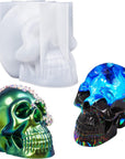 Silicone 3D Large Skull Shape Molds, Skeleton Skull Epoxy Resin Mold for Candle Making, Home Decor, Outdoor, Resin Casting Art Crafts
