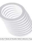 Double Sided Adhesive Tape, 9 Rolls Double-Side Craft Tape for Card Making, Scrapbooking, DIY Crafts and Office School Stationery Supplies (1/4 Inch, 25 Yards per Rool)