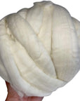 Merino Wool Roving 1 Lb (16 Ounces) for Spinning | Soft Chunky Jumbo Yarn for Arm Knitting Blanket |100% Natural Undyed (Off-White) Wool Yarn, Felting Core, Carded Stuffing