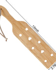 Bamboo Wood Paddle Lightweight Wooden Paddle with Airflow Holes, 13.3 Inch