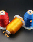42 Spools 1000M (1100Y) Polyester Embroidery Machine Thread Kit for Professional Embroiderer and Beginner