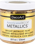 Americana Decor Metallics 24K Gold Paint - 8Oz Metallic 24K Gold Acrylic Paint - Water Based Multi Surface Paint for Arts and Crafts, Home Decor, Wall Decor, Gilding Paint & Touch Ups + E-Book