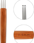 6 Pieces Dreadlock Crochet Hook 0.5Mm 0.75 Mm Needle Weaving Crochet, Include 1 Hook, 2 Hooks, 3 Hooks for Braid Craft