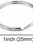 5 Set Key Chain Key Rings Metal Swivel Clasps Snap-On Keychain Ring Hook Spring Clip Snap Hook Lobster Clasp for Keys, Lanyards Jewelry Findings, round Edged