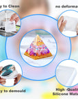 Resin Molds Silicone Kit 20Pcs,Epoxy Resin Molds Including Sphere,Cube,Pyramid,Square,Round, Used for Create Art,Diy,Ash Trays,Coasters,Candles.Bonus Decorative Sequins and the Complete Set Tools