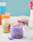 Slime Containers with Lids - 8 Pack Clear Plastic Jars for Kids DIY Crafts (12 Oz)
