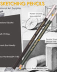 72-Pack Sketch Drawing Pencils Kit with Sketchbook and 3-Color Drawing Paper,Tin Box,Include Graphite,Charcoal,Drawing Glove and Artists Tools,Pro Art Drawing Supplies for Adults Beginner