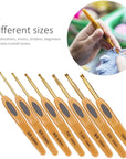 Crochet Hooks Sets 8Pcs Soft Touch Crochet Hooks Aluminum Ergonomic Knitting Needles Set for Crocheting Yarn Craft 2.5-6Mm
