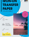 Iron on Transfer Paper for Inkjet Printer for Light Fabric, 11 X 17 Printable Paper for Clothing, T Shirts and Cotton Textiles, Print and Cut Heat Transfer, DIY at Home, Washable (10 Sheets)