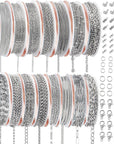 Chains Jewelry Making Supplies Gold Chains for Making Jewelry, 111.5 Feet 15 Rolls Jewelry Chains for DIY Necklace Bracelet Findings with Jump Rings/Lobster Clasps/Connectors