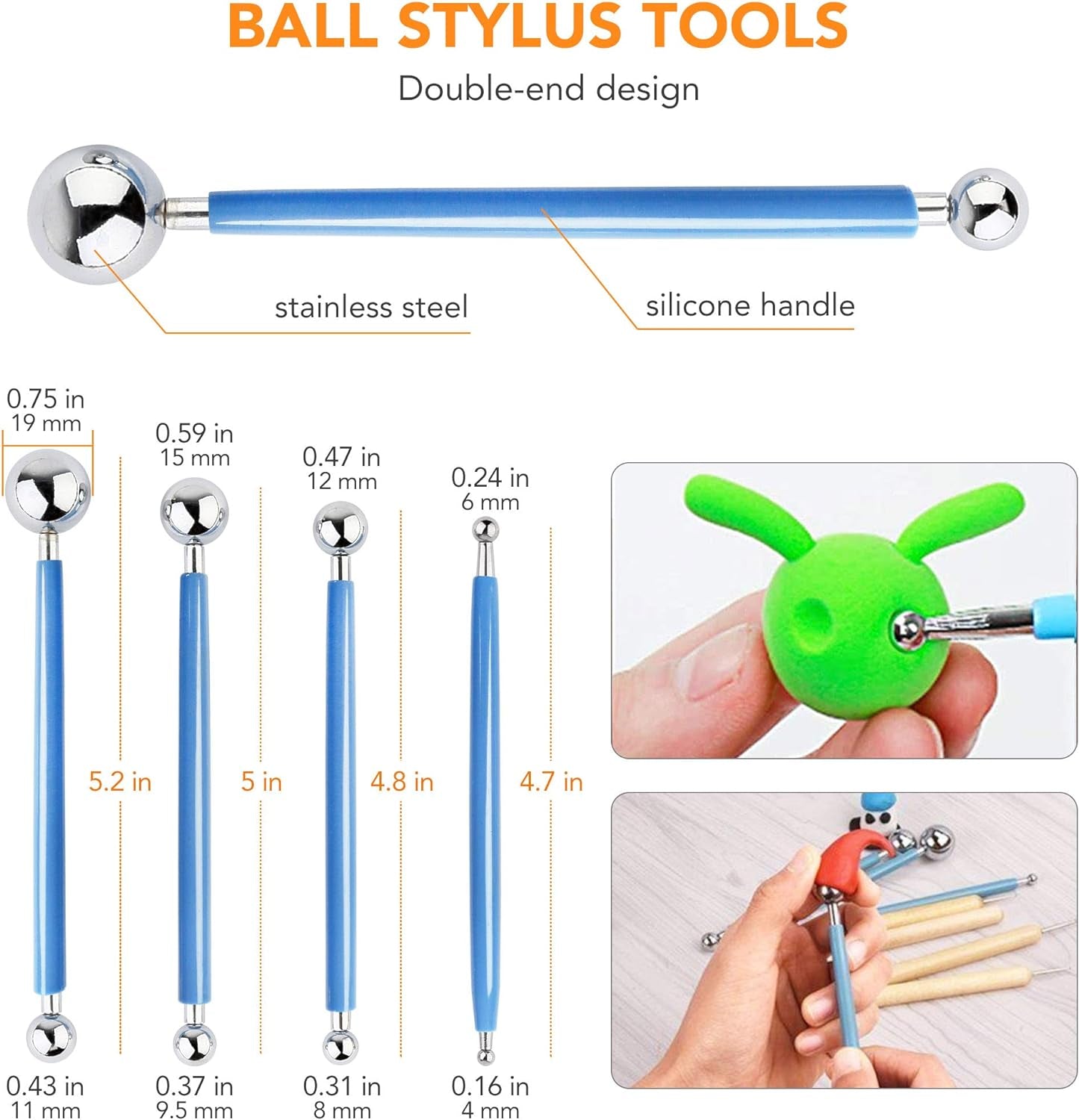 Polymer Clay Tools, 30PC Modeling Clay Tools, Ceramics Clay Sculpting Kit, Air Dry Clay Tool Set, Baking, Carving, Drawing, Dotting, Molding, Painting