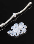 300 Pieces Silicone Rubber Stopper Rings Clear Rubber O Rings Rubber Spacer Beads Rings for Bracelet Necklace DIY Jewelry Making Accessories