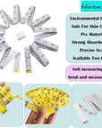 2Pcs Tape Measure Measuring Tape for Body, 120-Inch Double Scale Sewing Flexible Ruler for Weight Loss Tailor Craft Vinyl Body Measurement Tape(White, Yellow)