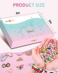 Clay Bead Bracelet Kit -16300Pcs Clay Beads Kit, 56 Colors Clay Beads Bracelet Making Kit, Polymer Clay Bead Bracelet Kit, Crafts Kit for Teen Girls, Mother'S Day Brithday Gifts