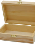Unfinished Wood Craft Box – Light Unfinished Wood with Clasp – Make Your Own Gift Box, Jewelry Box, Photo Box - Decorate with Paint, Ribbon, Decoupage and More – 6" X 4" X 2"