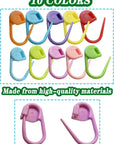 150 Pieces Knitting Crochet Locking Stitch Markers Stitch Needle Clip Counter 10 Colors (Color Ship Randomly)