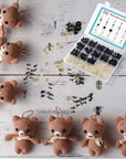 364PCS Safety Eyes,Crochet Eyes and Noses with Washers 6-18MM 10 Sizes Eyes for Amigurumi and Crocheting Animals DIY Crafts Stuffed Animal
