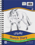 Ucreate Sketch Diary, 12" X 9", 70 Sheets
