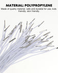 50PCS Elastic Barbed Cords Loop Stretch round String with Metal Barbs Fastener
