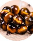 Natural Stone Beads 100Pcs 8Mm round Beads for Jewelry Making Bracelet Tiger Eye
