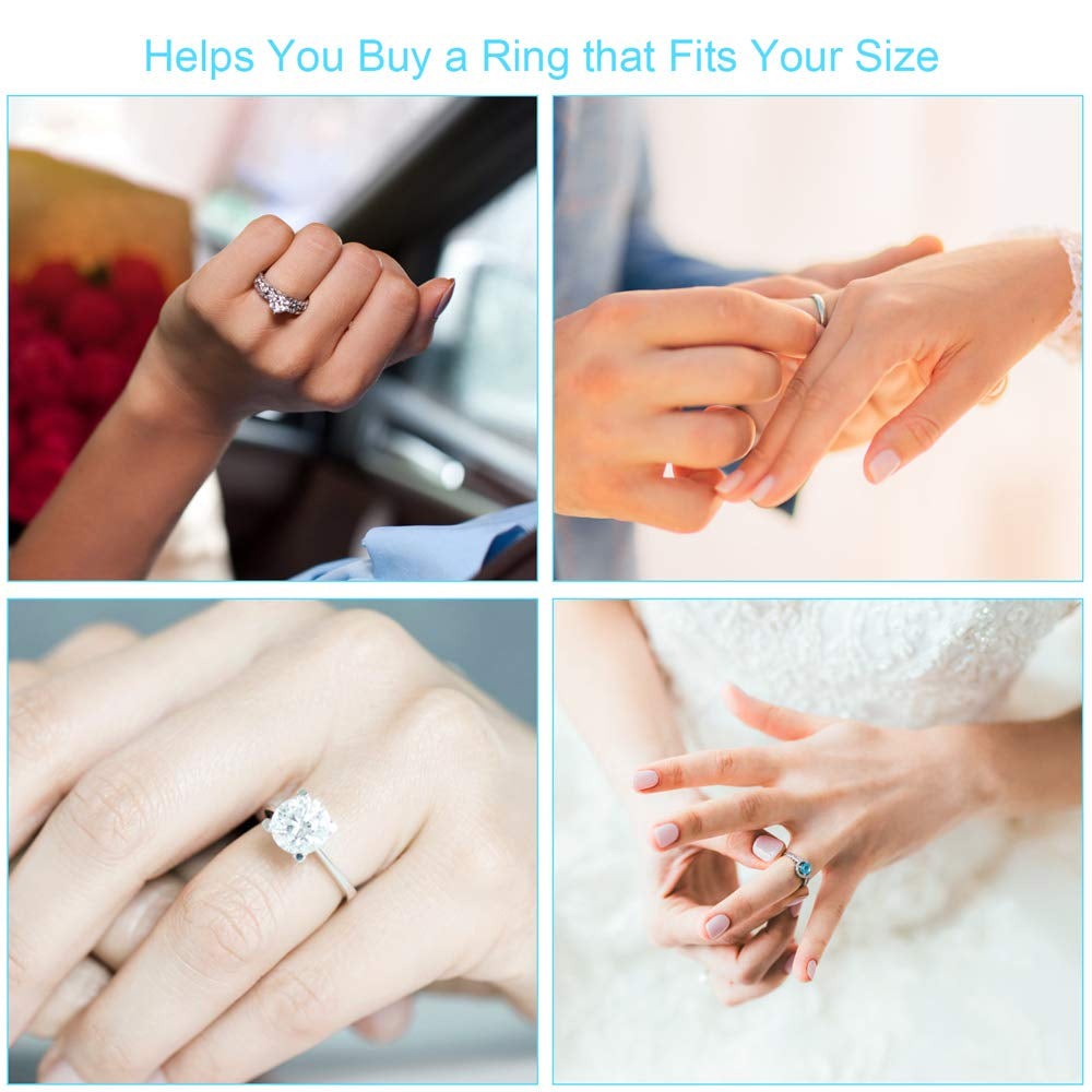 Ring Sizer Measuring Tool, 27 PCS Premium Ring Measurement Tool, US Ring Size 0-13 with Half Size, 1 PCS Finger Ring Sizing Measure Gauge, by