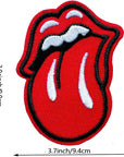 3 PCS Red Lips Tongue Patches Iron on Patches Embroidered Motif Applique Glitter Sequin Decoration Patches DIY Sew on Patch for Jeans Clothing Tattoo Biker Punk Embroidered Applique Sequins Badge