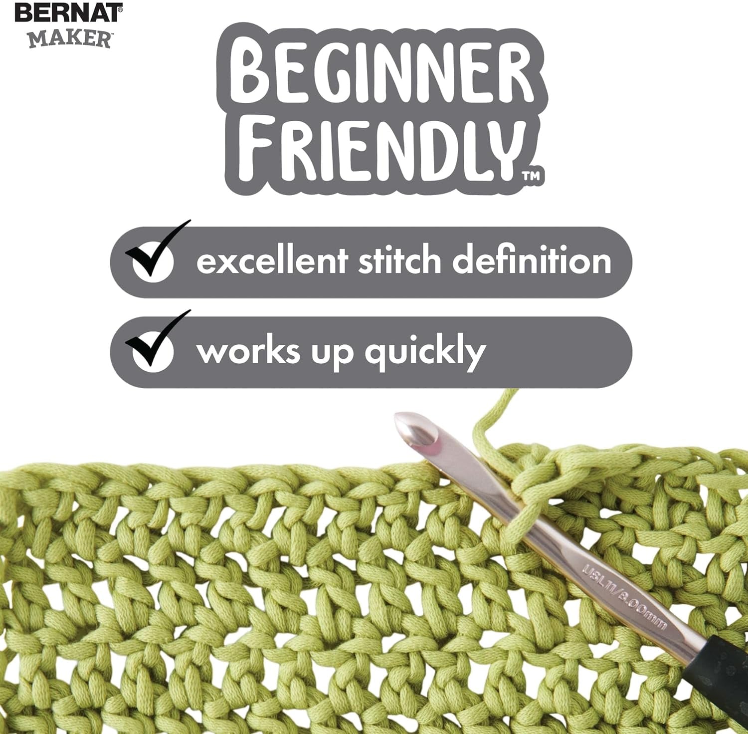 Maker Black Yarn - 2 Pack of 250G/8.8Oz - 72% Cotton 28% Nylon -